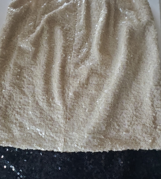 J.Crew The Pencil Skirt, Sequined Two Toned Cream/ Black sz 4 - Picture 4 of 5